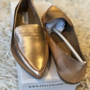 Rose Gold Steve Madden Loafer Flats